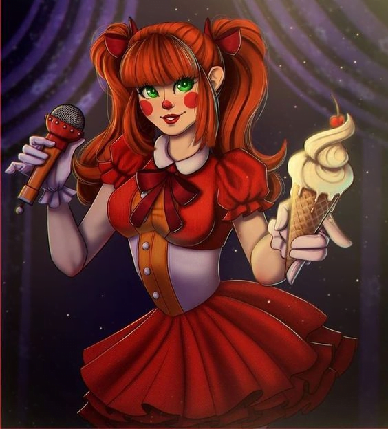 Human-like circus baby art