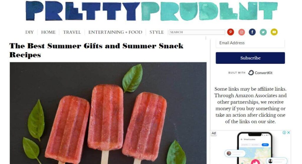 Pretty Prudent DIY Home Travel Entertaining Food Style